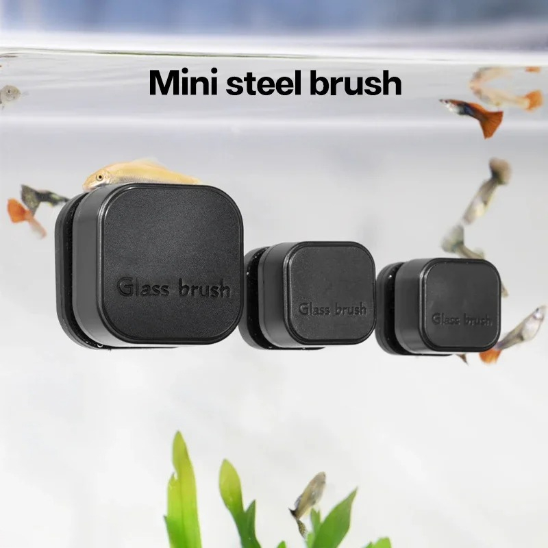 Planted Aquarium Tools - 미니 사각형 자석 브러시 수족관 유리