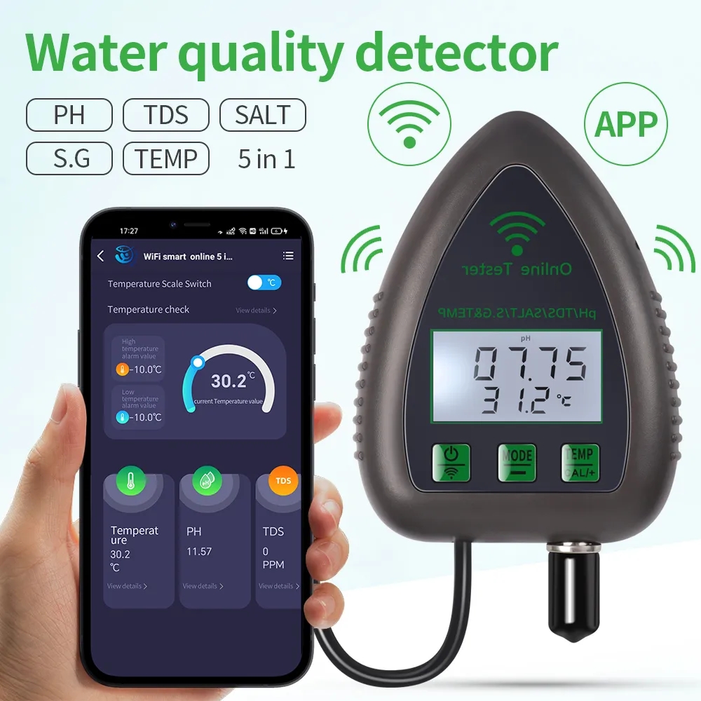 Planted Aquarium Test Kit - Tuya WiFi 5 in1 수질 테스터