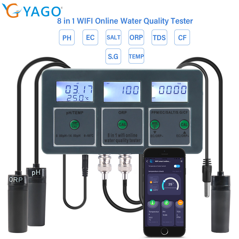Planted Aquarium Test Kit - YAGO 8 in 1 WiFi 수족관