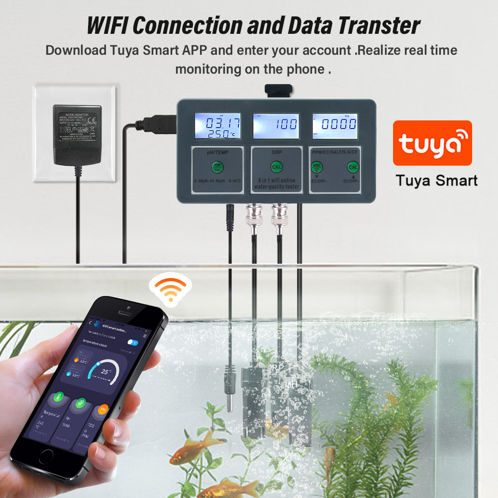 WiFi Tuya 스마트 PH 측정기 데이터 로거 온도 - Planted Aquarium Test Kit 리뷰 및 가격