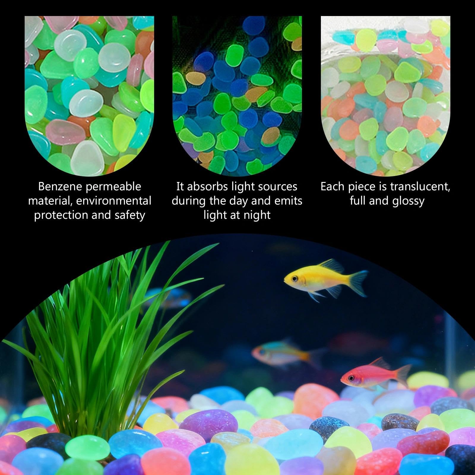 어두운 곳에서 빛나는 화분용 돌 100개 레진 발광석  - Aquarium Plant In Pot 리뷰 및 가격