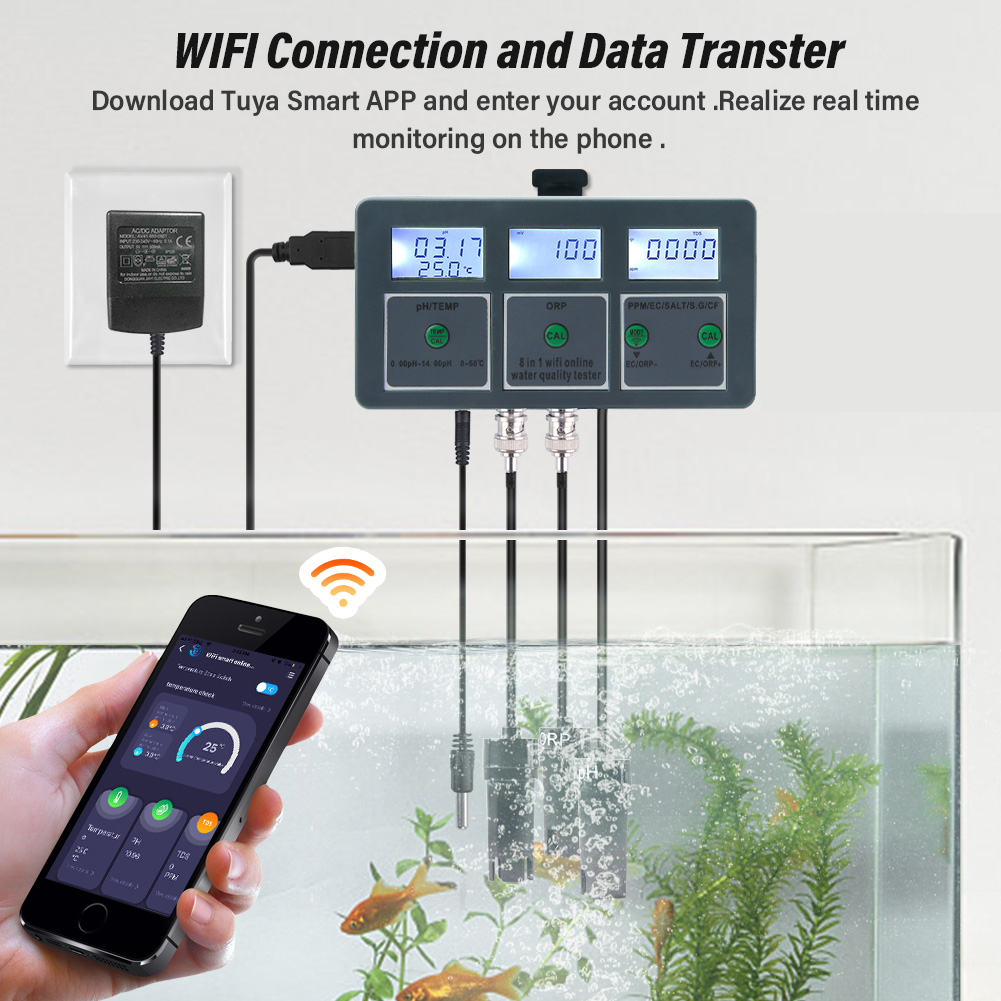 YAGO 8 in 1 WiFi 수족관 수질 테스터 식수 - Planted Aquarium Test Kit 리뷰 및 가격