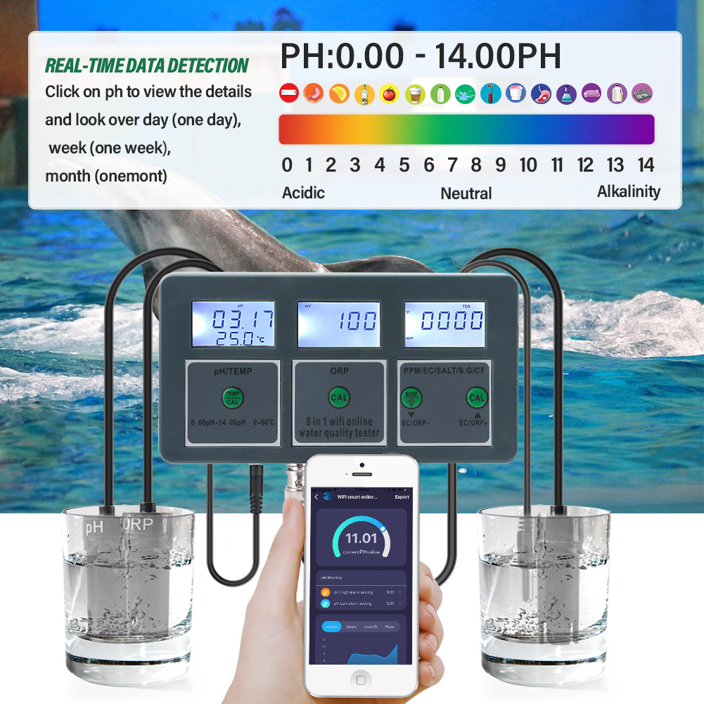 YAGO 8 in 1 WiFi 수족관 수질 테스터 식수 - Planted Aquarium Test Kit 리뷰 및 가격
