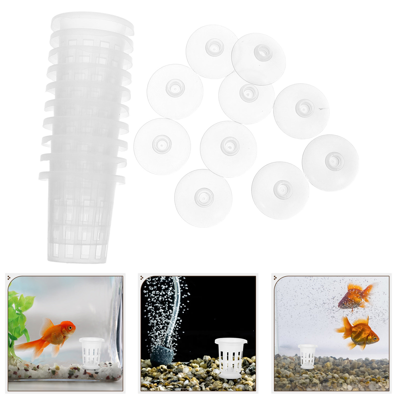 흡착컵이 있는 수경재배용 네트 화분 1세트, 고강도 메 - Aquarium Planted Tank 리뷰 및 가격