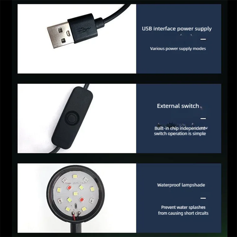 USB LED 어항 클립 램프 고투명 밝은 보조 조명  - Led Planted Tank Light 리뷰 및 가격